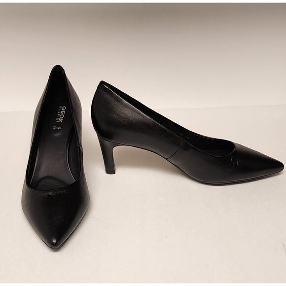 GEOX Respira Italian patent Women's Bibbiana Dress Heel Pumps, Black SZ 38/US8 - Picture 8 of 13